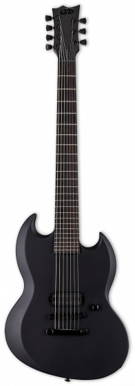 ESP LTD VIPER-7 Baritone Black Metal Black Satin Electric Guitar sku number LVIPER7BBKMBLKS