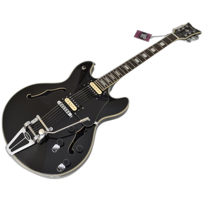 Schecter Corsair Semi Hollow Guitar Black B-Stock 0653 sku number SCHECTER1552-B0653
