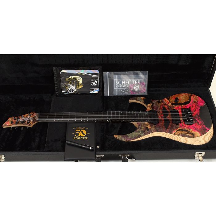 Schecter USA Custom Sunset Extreme 7 Stabilized Top Guitar 2038 | Las
