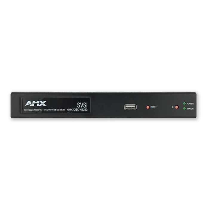 AMX NMX-DEC-N3232 H.264 Compressed Video over IP Decoder, PoE, SFP, HDMI, USB for Record, Stand-alone sku number FGN3232-SA
