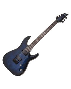 Schecter Omen Elite-6 guitar in See Thru Blue Burst sku number SCHECTER2452