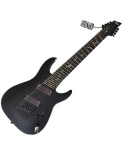 Schecter Damien-8 Multiscale guitar in Satin Black sku number SCHECTER2477