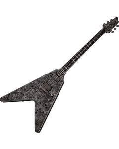 Schecter Juan of the Dead V-1 guitar in Black Reign sku number SCHECTER914