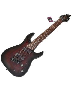 Schecter Omen Elite-8 Multiscale guitar in Black Cherry Burst sku number SCHECTER2465
