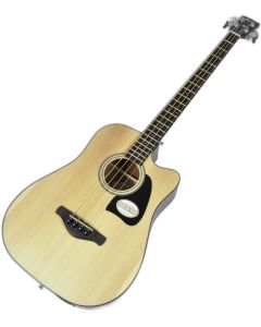 Ibanez AWB50CE-LG Artwood Series Acoustic Electric Bass in Natural Low Gloss Finish sku number AWB50CELG