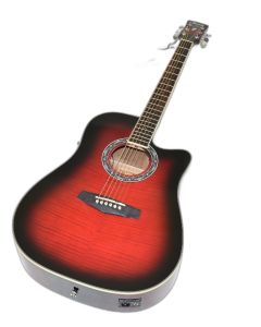 Ibanez PF28ECETRS PF Series Acoustic Guitar in Transparent Red Sunburst 0057 sku number PF28ECETRS-B0057