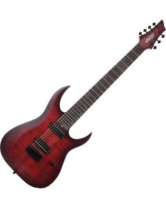 Schecter Sunset-7 Extreme guitar in Scarlet Burst sku number SCHECTER2573