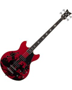 Schecter Simon Gallup Corsair bass in Red sku number SCHECTER2240