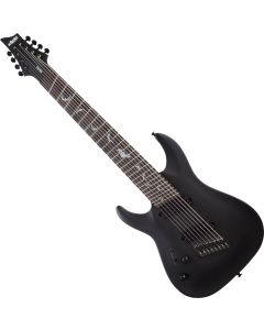 Schecter Damien-8 Multiscale LH guitar in Satin Black sku number SCHECTER2479