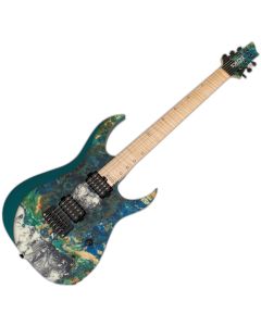 Schecter USA Sunset Extreme 6 Stabilized Top Electric Guitar sku number SCHECTER6998-STS-GREEN