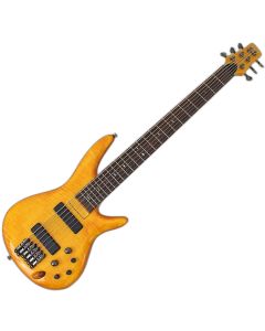 Ibanez GVB36 AM Gerald Veasley Bass Amber B-Stock with case sku number GVB36AM-B8176