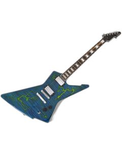 Schecter E-1 FR-S Electro Resin Guitar Transparent Blue B-Stock 0499 sku number SCHECTER603-B0499