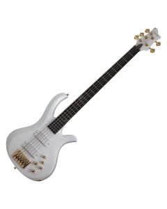 Schecter FreeZesicle Riot-5 bass in Metallic White sku number SCHECTER2302