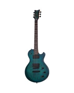 Schecter Solo-II Standard guitar in Ocean Blue Burst Burl sku number SCHECTER3959