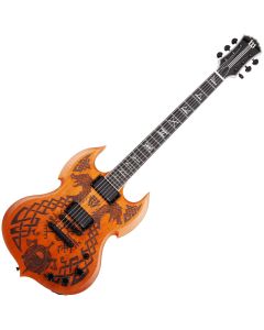 Wylde Audio Natural Satin Barbarian Carveworks Guitar sku number SCHECTER4586