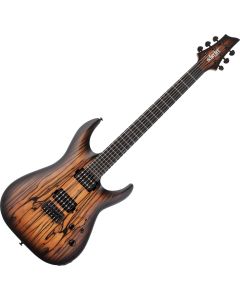 Schecter C-1 Pale Moon guitar in Natural Satin with Black Burst sku number SCHECTER692