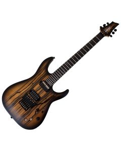 Schecter C-1 FR-S Pale Moon guitar in Natural Satin with Black Burst B-Stock 0309 sku number SCHECTER693-B0309