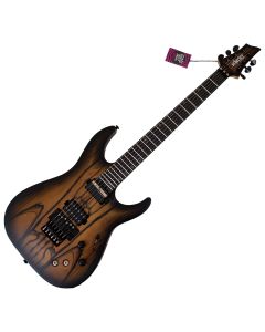 Schecter C-1 FR-S Pale Moon guitar in Natural Satin with Black Burst B-Stock 0633 sku number SCHECTER693-B0633