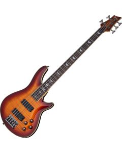 Schecter Omen Extreme-5 bass in Vintage Sunburst sku number SCHECTER2049