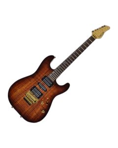 Schecter CET Koa Top USA Custom Shop Electric Guitar Tobacco Burst sku number SCHECTERUCETKTB