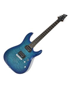 Schecter C-6 Plus guitar in Ocean Blue Burst sku number SCHECTER443
