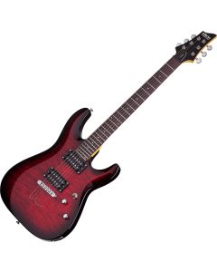 Schecter C-6 Plus guitar in See-Thru Cherry Burst sku number SCHECTER447