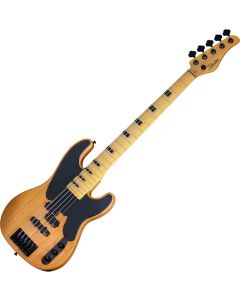 Schecter Model-T Session-5 bass in Aged Natural Satin sku number SCHECTER2847