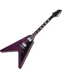 Schecter V-1 Custom guitar in Trans Purple sku number SCHECTER654