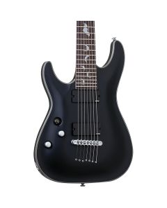 Schecter Damien Platinum-7 LH guitar in Satin Black sku number SCHECTER1186