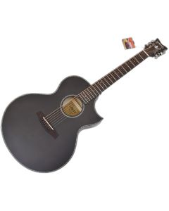 Schecter Orleans Stage-7 String Acoustic Guitar in See Thru Black Satin sku number SCHECTER3709