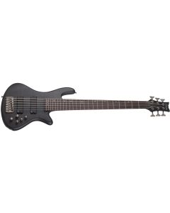 Schecter Stiletto Studio-6 bass in See-Thru Black Satin sku number SCHECTER2731