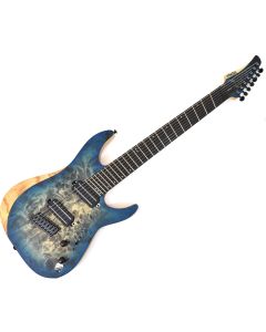 Schecter Reaper-7 Multiscale guitar in Satin Sky Burst sku number SCHECTER1510
