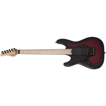 Schecter Miles Dimitri Baker SVSS Left Handed Electric Guitar Crimson Red Burst Satin sku number SCHECTER2136