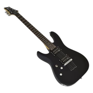 Schecter C-6 Deluxe Left-Handed Guitar Satin Black B-Stock 0486 sku number SCHECTER433-B0486
