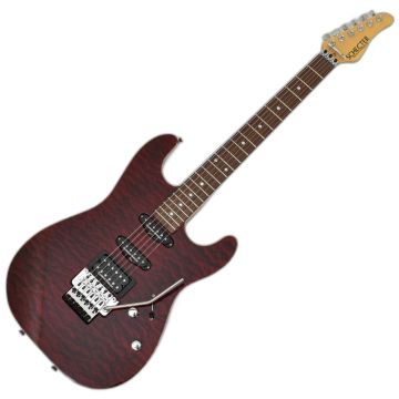 Schecter CET USA Custom Shop Electric Guitar Black Cherry sku number SCHECTERCETQMBCH1037