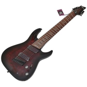 Schecter Omen Elite-8 Multiscale guitar in Black Cherry Burst sku number SCHECTER2465