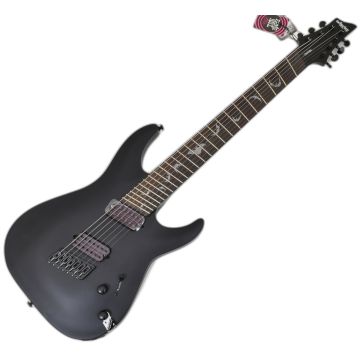 Schecter Damien-7 Multiscale guitar in Satin Black sku number SCHECTER2476