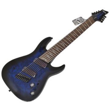 Schecter Omen Elite-8 Multiscale guitar in See-Thru Blue Burst sku number SCHECTER2467