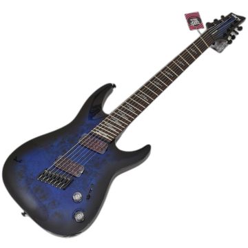 Schecter Omen Elite-7 MS guitar in See-Thru Blue Burst sku number SCHECTER2464
