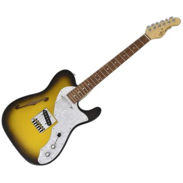 G&L USA ASAT Classic Thinline Semi Hollow Guitar 2 Tone Goldburst sku number USA ACLTL SH 2TGB