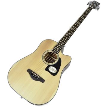 Ibanez AWB50CE-LG Artwood Series Acoustic Electric Bass in Natural Low Gloss Finish sku number AWB50CELG