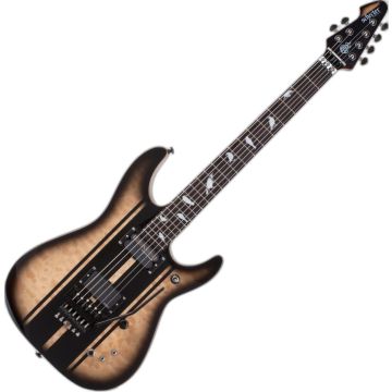 Schecter DJ Ashba guitar in Natural Black Burst sku number SCHECTER356