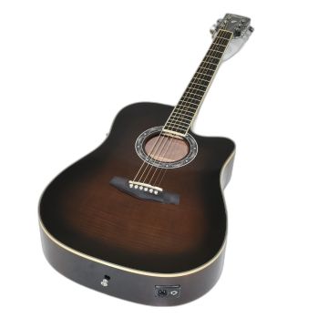 Ibanez PF28ECEDVS PF Series Acoustic Guitar in Dark Violin Sunburst 0006 sku number PF28ECEDVS-B0006