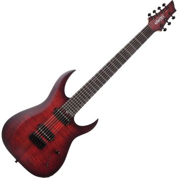 Schecter Sunset-7 Extreme guitar in Scarlet Burst sku number SCHECTER2573