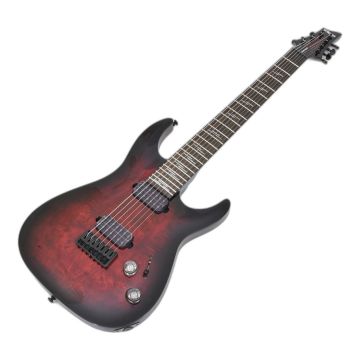 Schecter Omen Elite-7 guitar in Black Cherry Burst sku number SCHECTER2456