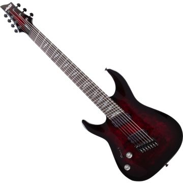 Schecter Omen Elite-7 MS LH guitar in Black Cherry Burst sku number SCHECTER2468