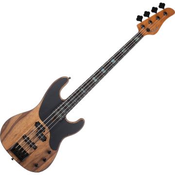 Schecter Model-T 4 Exotic Black Limba bass in Natural Satin sku number SCHECTER2832