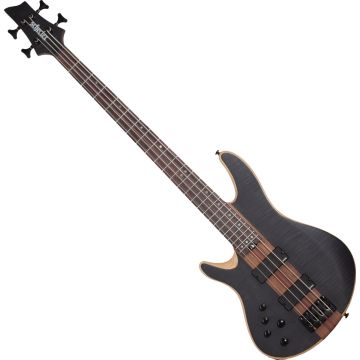 Schecter Charles Berthoud CB-4 LH bass in See Thru Black Satin sku number SCHECTER2872
