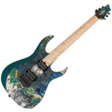 Schecter USA Sunset Extreme 6 Stabilized Top Electric Guitar sku number SCHECTER6998-STS-GREEN