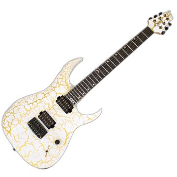 Schecter USA Sunset Extreme 6 White Gold Satin Crackle Guitar sku number SCHECTER7351
